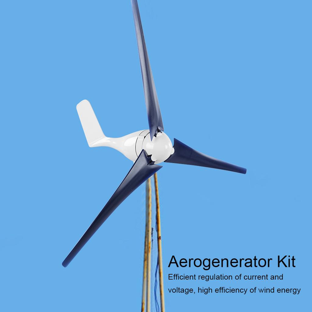 100W Wind Turbines Generator Kit 3 Blade Aerogenerator with Controller Accessory