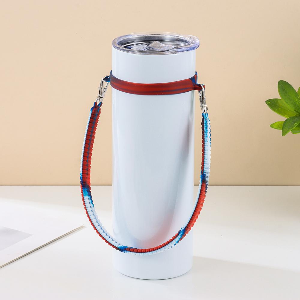 Durable Water Cup Silicone Strap Silicone Water Bottle Sling with Strap Water Bottle Sling Holder
