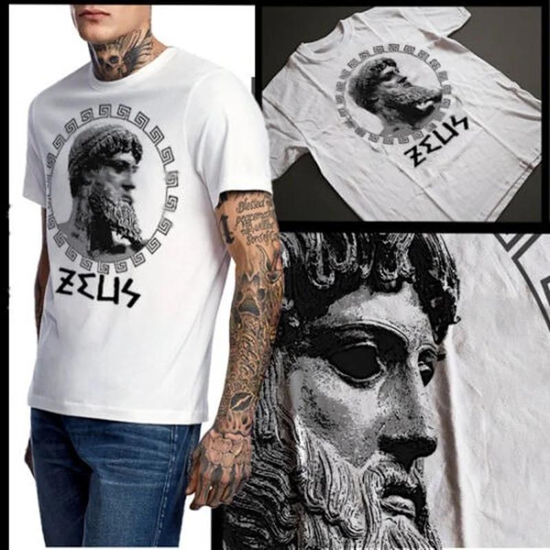 Zeus Greek Mythology Men TShirt Greco Roman God Spartan Gladiator Shirt Short Sleeve Casual Cotton ONeck  T Shirts S