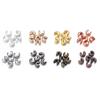 100Pcs Copper Open Covers Crimp End Beads Gold Color Stopper Spacer Beads For DIY Jewelry Making Findings Supplies Wholesale