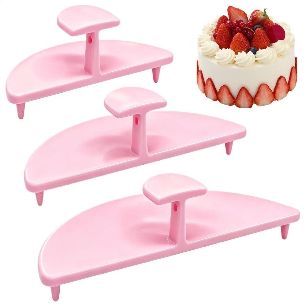 3Pcs Plastic Cake Curve Tools Easy-Grip Handle Birthday Cake Decor Supplies Baking Accessories