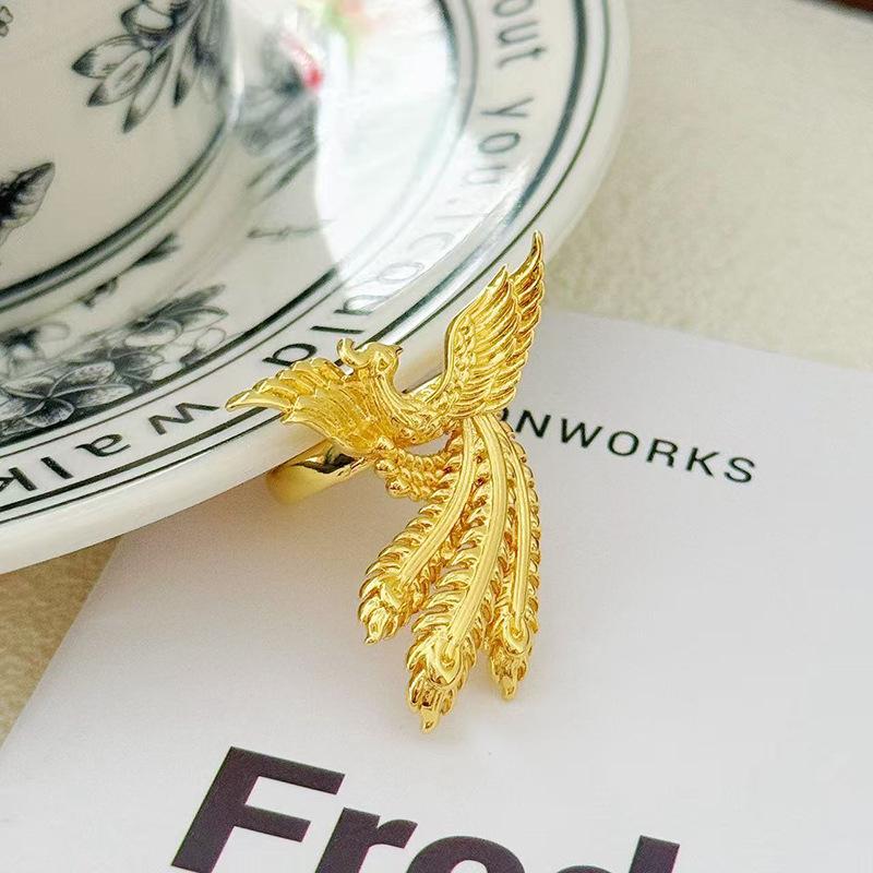 Italian Medieval Vintage Brushed Open Ring Niche High-End Exquisite Retro Personalized Ring