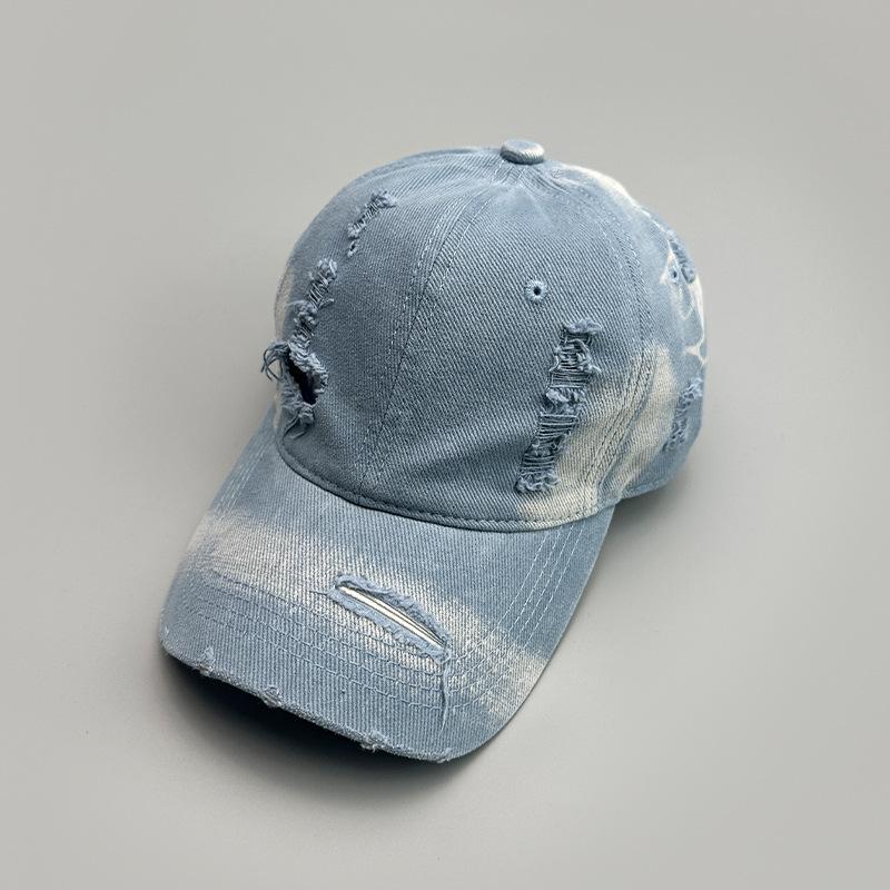 

Street Solid Color Gradual Change Color Baseball Cap Men And Women Sunshade Hole Personality Versatile Cap 52-60cm синий