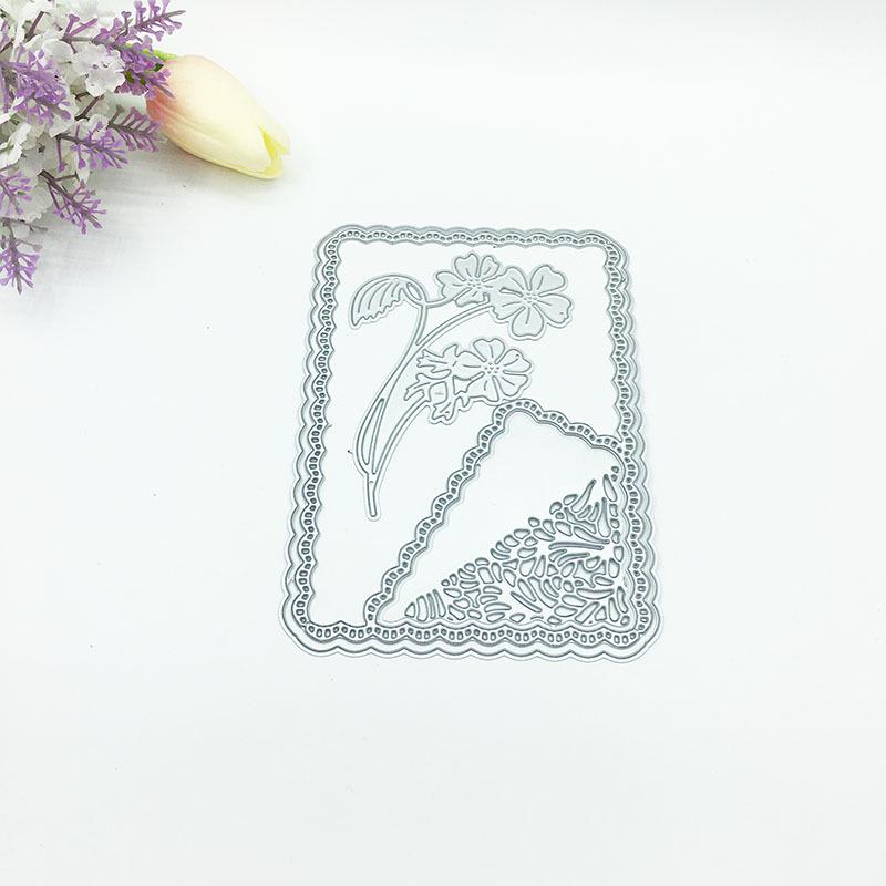 Цветок в рамке Металлические вырубки Скрапбукинг Альбом Бумажные открытки Декоративные поделки Вырубка для тиснения