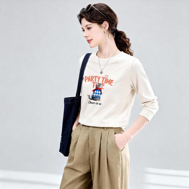 ENC Animal Print Pure Cotton Long Sleeve T-Shirt S