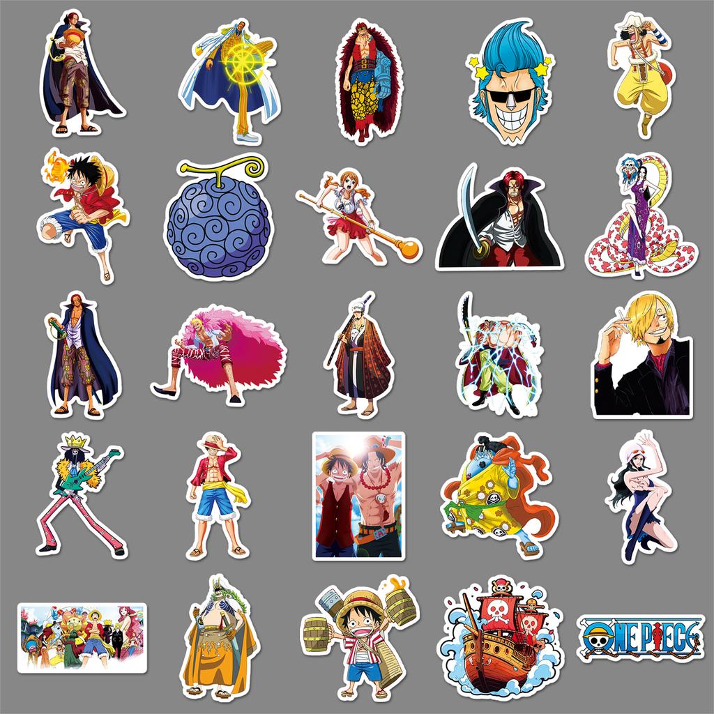 50 Graffiti Stickers Personalized Japanese Comics ONE PIECE Decorative Mobile Phone Water Cup Stickers