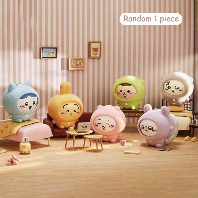 

1/6 шт. Тематическая коллекционная фигурка для пижамной вечеринки, игрушка Чиикава, кукла со сменным лицом в слепой коробке, кулон-брелок, подарок для фанатов