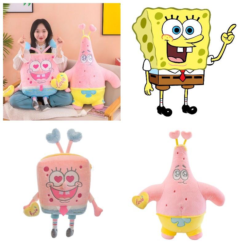 Spongebob And Patrick Plush Dolls For Kids Soft And Cuddly Sleeping Pillows