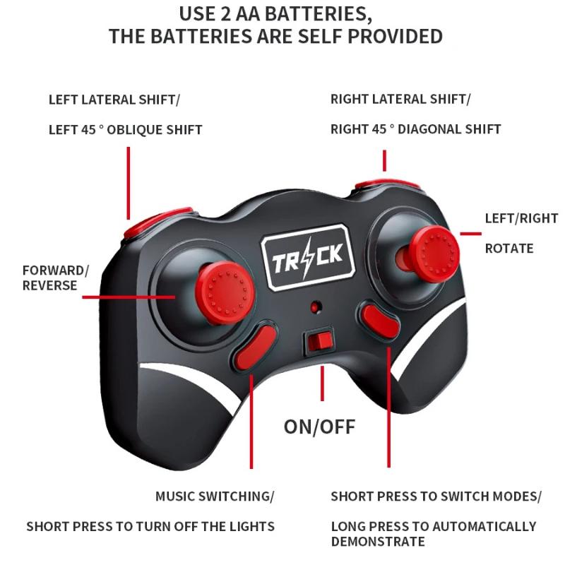 4WD RC Stunt Car, 2.4G Wireless Remote Control Cars with RC Watch Gesture Sensor LED Rotation Drift, Gift Electronic Toy for Kids Boys