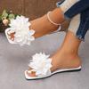Flat-heeled Slippers, Women's Shoes, Square-toe Shoes, Beach Sandals