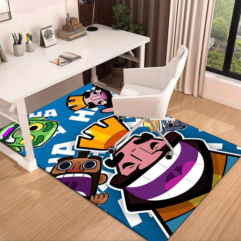 1PC Clash Royale Heroes Collage Rug Game Carpet, Floor Mat for Bedroom Living Room Entryway Rug, Home Decor Idea Gift for Christmas Birthday