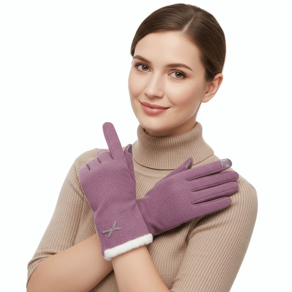 Thicken Warm Gloves with Warm Lining Ski Gloves Full Fingered Gloves For Outdoor Sport Running