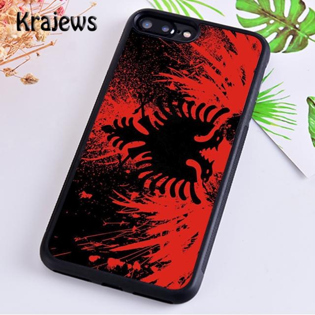 Krajews Albanian Flag Eagle Banner Phone Case Cover For iPhone 14 5s 6s 7 8 Plus X XR XS 11 12 13 Pro Max Samsung S21 S22 Ultra