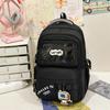 Color Block Backpack Large Capacity Student Schoolbag