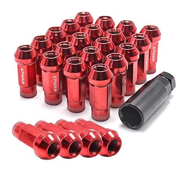 

Wellvie Стильное стальное колесо M12 x с 24 Гоночный хром для Toyota Caravan Custom Экстерьер Автомобиль Автотовары Гайки, P1.25 Красный, Гнездо, Штуки, Гайки,