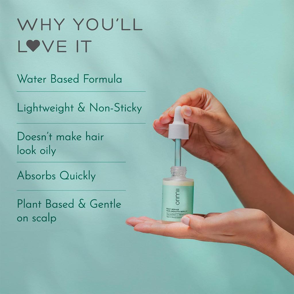 Orimii Postpartum Hair Growth Serum 30ml | Redensyl Root Repair, Prevents Breakage, Lightweight Non-Sticky Formula