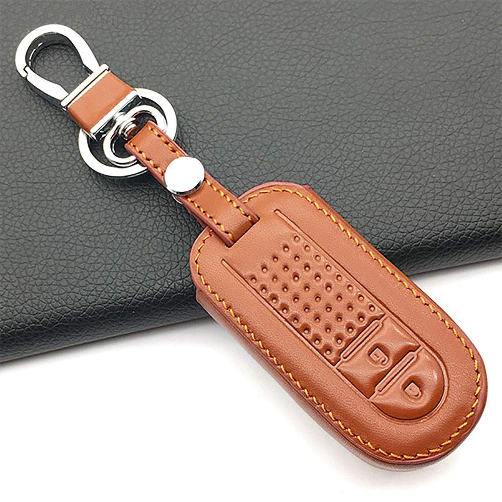 

Кожаный чехол для смарт-ключа Специально Идеально для предотвращения Кожаный ключ [IKT] автомобили Daihatsu/Toyota, 2-кнопочный, коричневый, Tanto/Move/Move Custom/Move