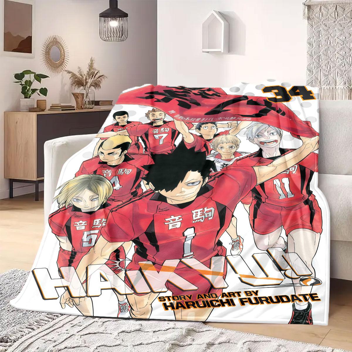 

Beyond the Net Haikyu Print Blanket Warm Comfortable Flannel Blanket Suitable for Bedrooms,Sofas,Beds,Chairs,Picnics,Travel 75x90cm