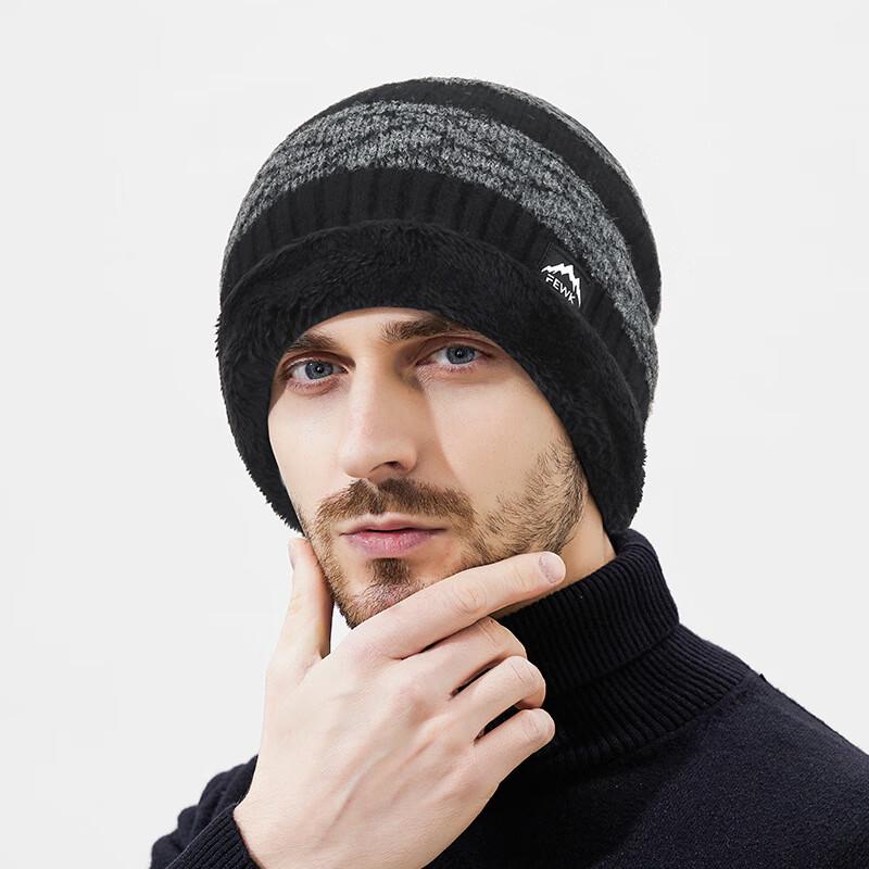 

Zhenyueqi Зимняя шерстяная вязаная шапка и манишка One Size