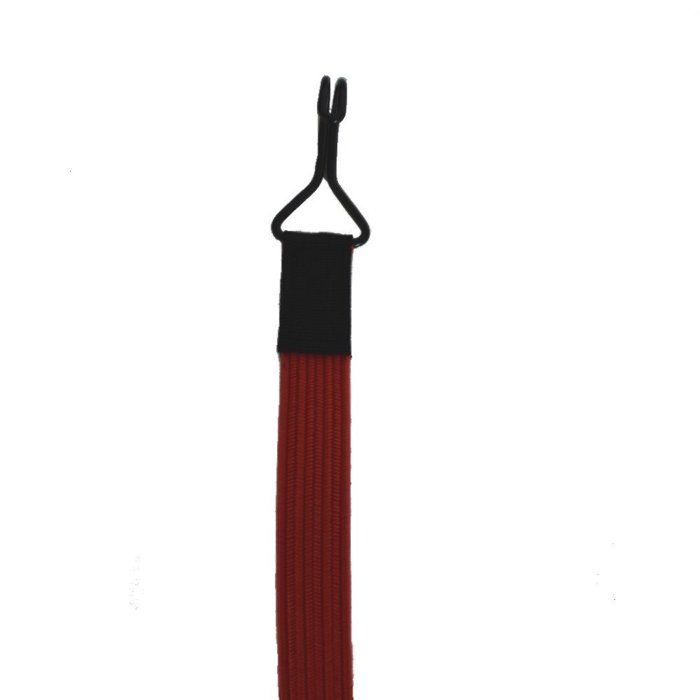 Flat Bungee Cord with Hooks, 150 Cm, Red, Very Strong