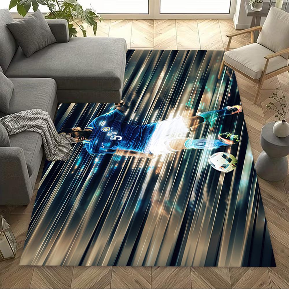 Soccer Player Action Area Rug Design for Dormitory Game Room Living Rooms Kitchen Antislip Carpet Office home decor Best for Christmas
