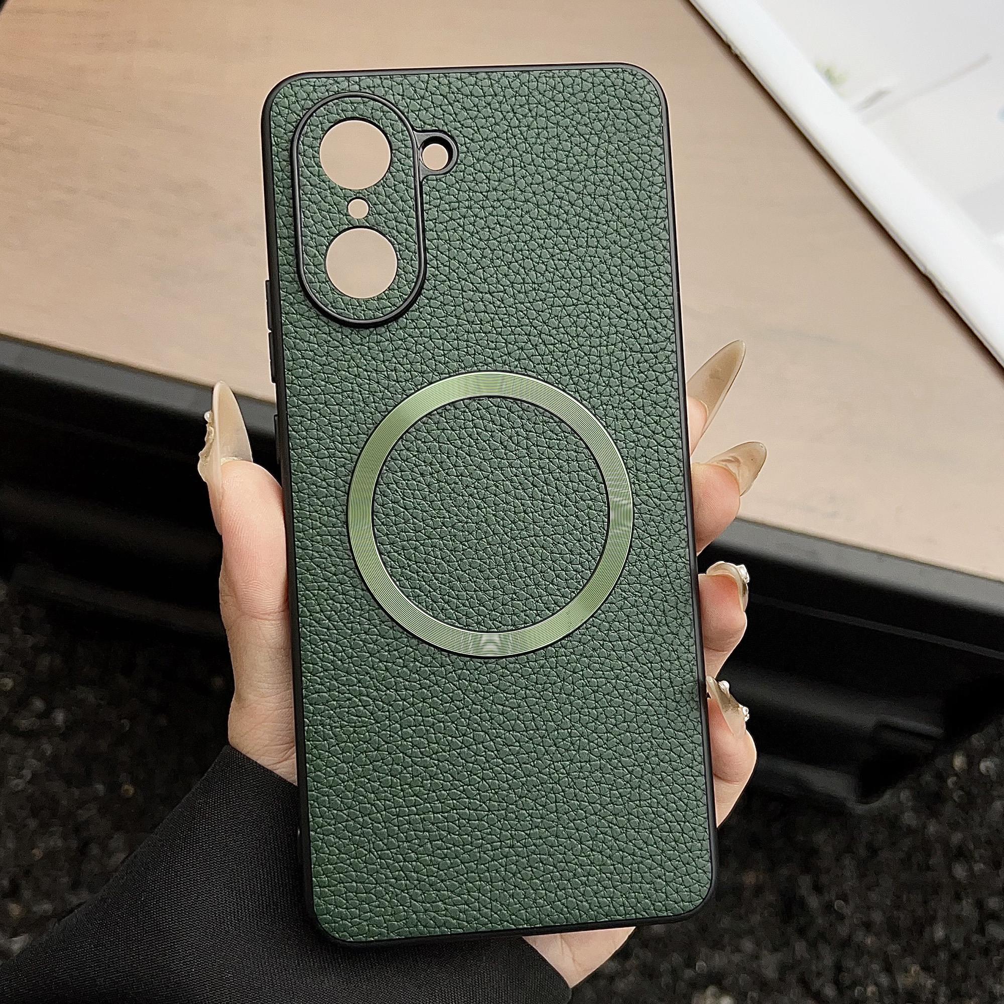 

For OnePlus Nord CE5 5G/Ace 5 Racing 5G Magnetic Case Litchi Texture PU Leather + TPU Phone Back Cover B