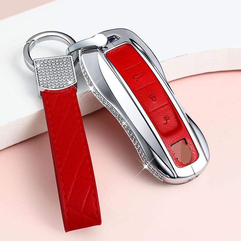 Styling Mouldings Luxury Diamond Car Remote Key Case Key Cover For Porsche Panamera 2017-2020 Cayenne 2018-2020