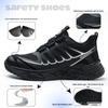 Breathable Fly-Knit Steel Toe Safety Shoes - Anti-Smash, Anti-Puncture, Shock-Absorbing, Wear-Resistant Labor Protection Footwear
