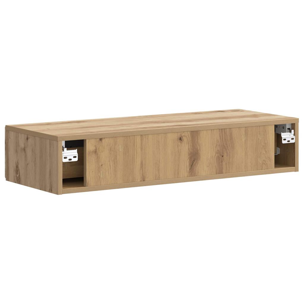 Wall Mounted Side Table Artisan Oak 87.5 x 34.5 x 17 cm