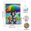 5D DIY Diamond Art Painting Kits for Adults, Jerry and Tom Full Round Crystal Diamond Kits for Beginner for Home Wall Decorate