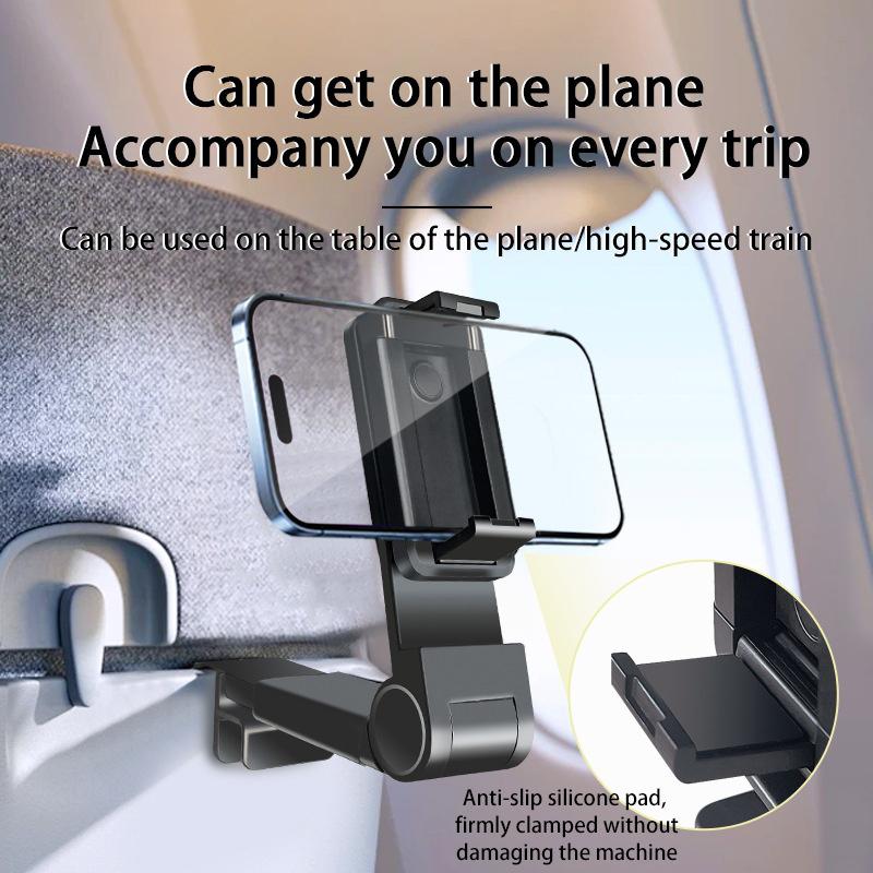 Portable Travel Phone Holder Airplane Train Car Seat Phone Stand Mount Foldable Rotatable Desk Selfie Support For Iphone Samsung