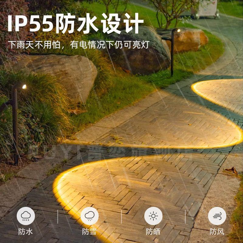 New Creative Warm Light Solar Lawn Lamps Outdoor Courtyard Decoration Solar Path Floor Lamp Road Lighting Solar Spotlight Hot