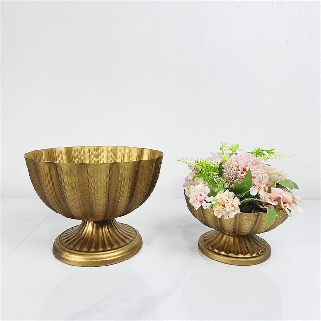Elegant Iron Compote Bowl Vases Set of 2 Vintage Designs Accessory for Wedding Centerpieces And Home Decoration