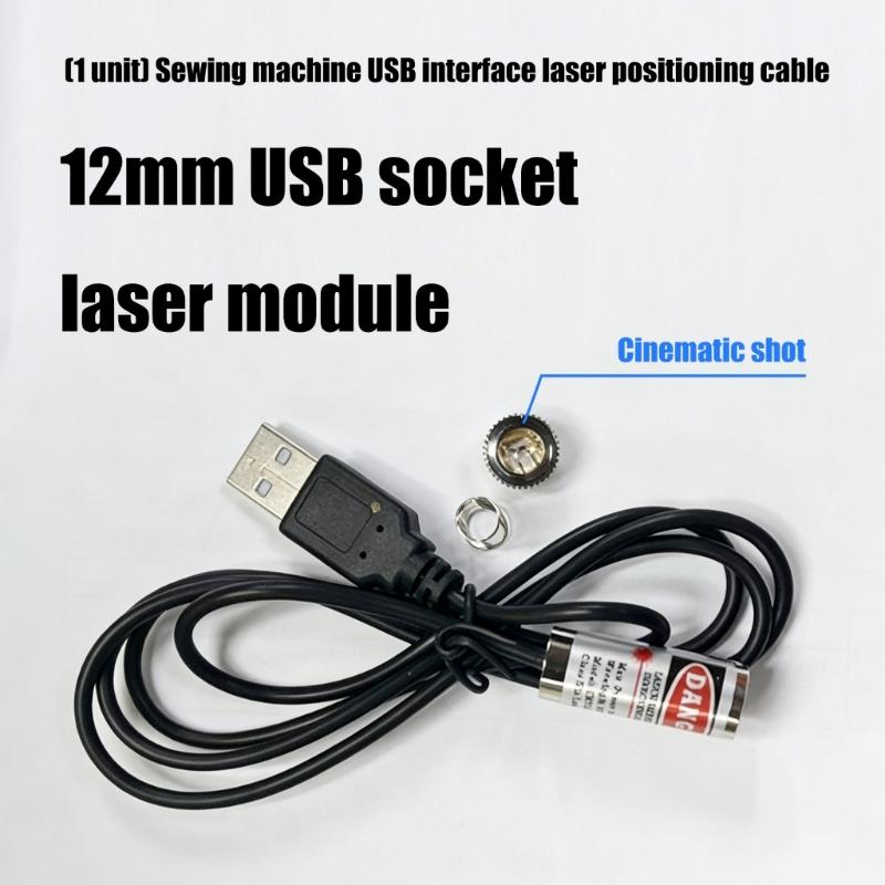 Red Line Light Projector USB Powered Quilting Positioning Light for Stitching Alignment Fabric Cutting and Woodworking