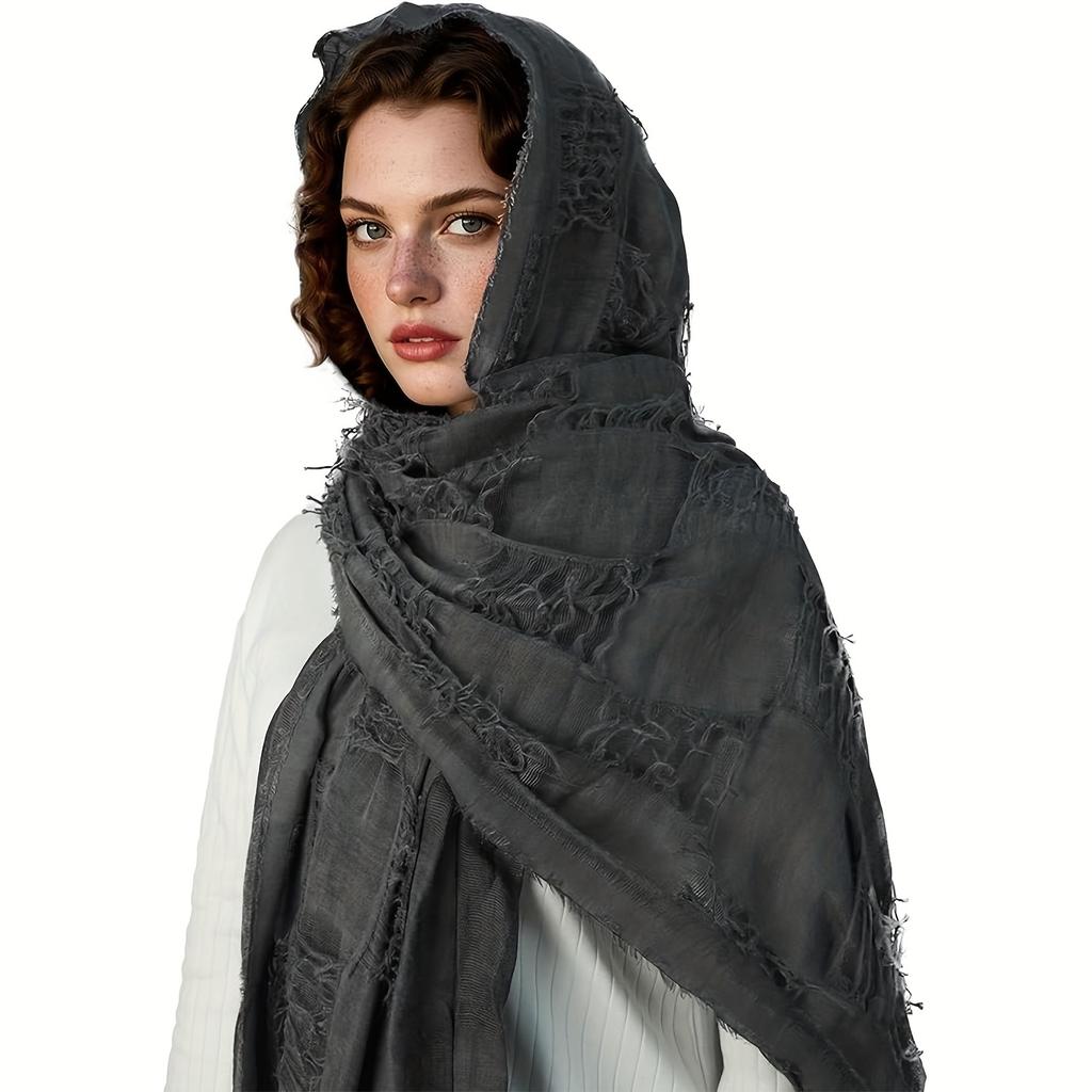 Medieval Renaissance Cloak Cape with Viking Brooch - Hooded Shawl Scarf for Halloween Costumes, Streetwear & Pop Culture Events