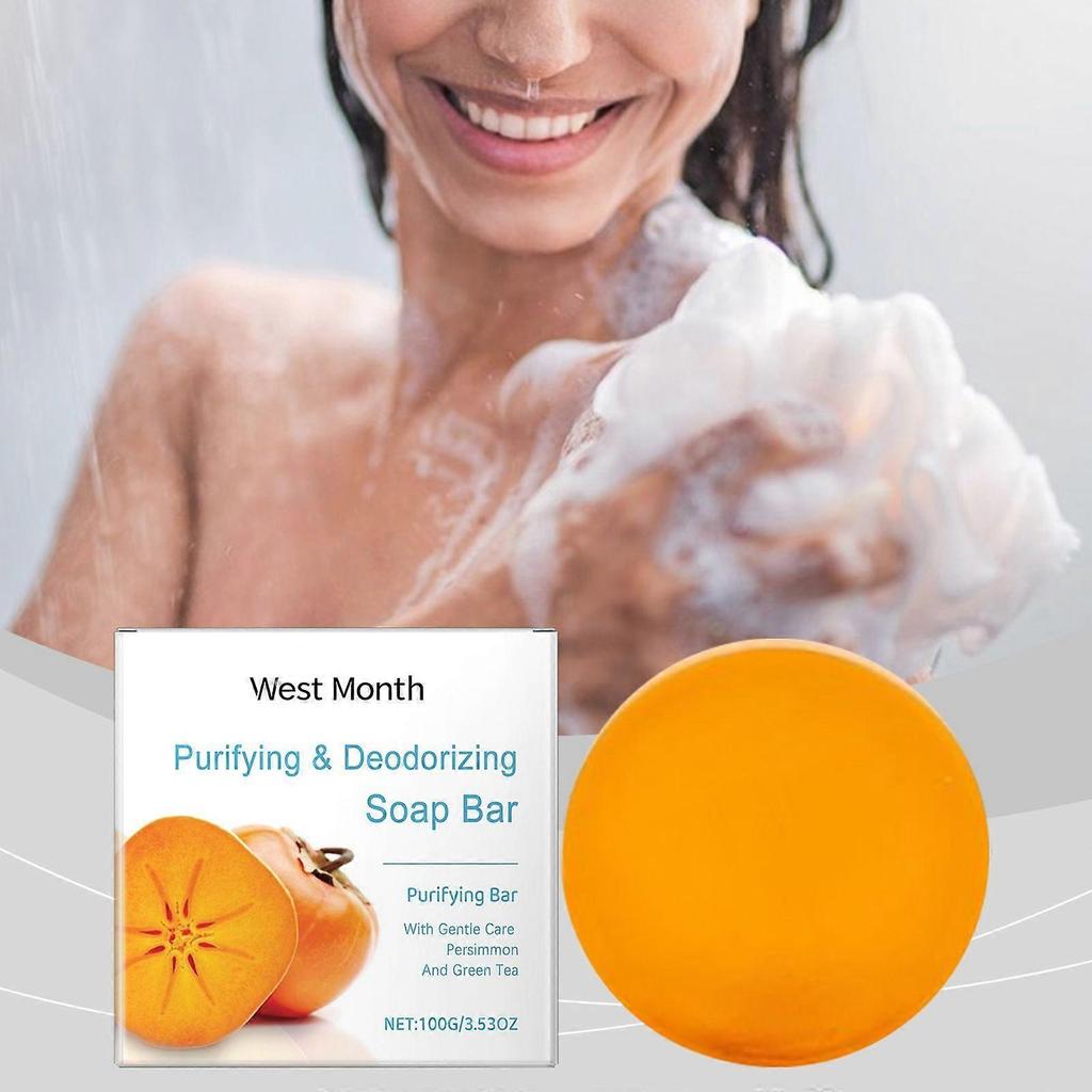 Persimmon Cleansing Soap Daily Gentle Cleansing Moisturizing Body Skin Bath Fragrance 100g