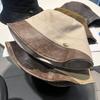 Cotton Pu Wide Brim Bucket Hat For Women Sun Protection Summer Fashion Accessory