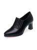 Women Cool High Quality Black Patent Leather Spring & Autumn Slip On Boots Lady Casual High Heel Ankle Boots