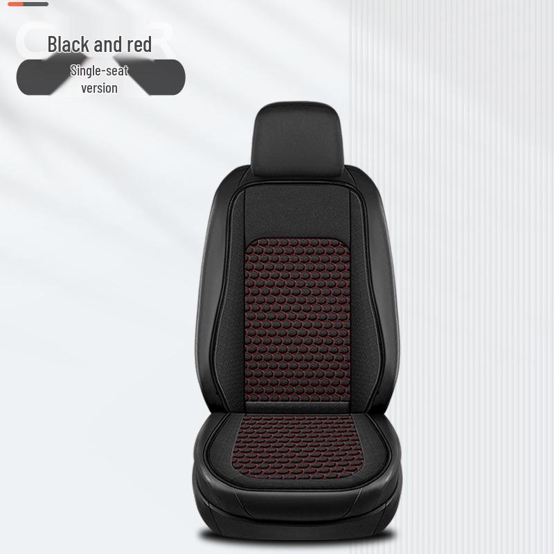 Linen Car Seat Cushion with Backrest for All Seasons