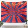 Spider Web Tapestry, HD Print with Red & Blue Web Pattern & Black Spider, Wall Decor for Bedroom, Cool Bohemian Style