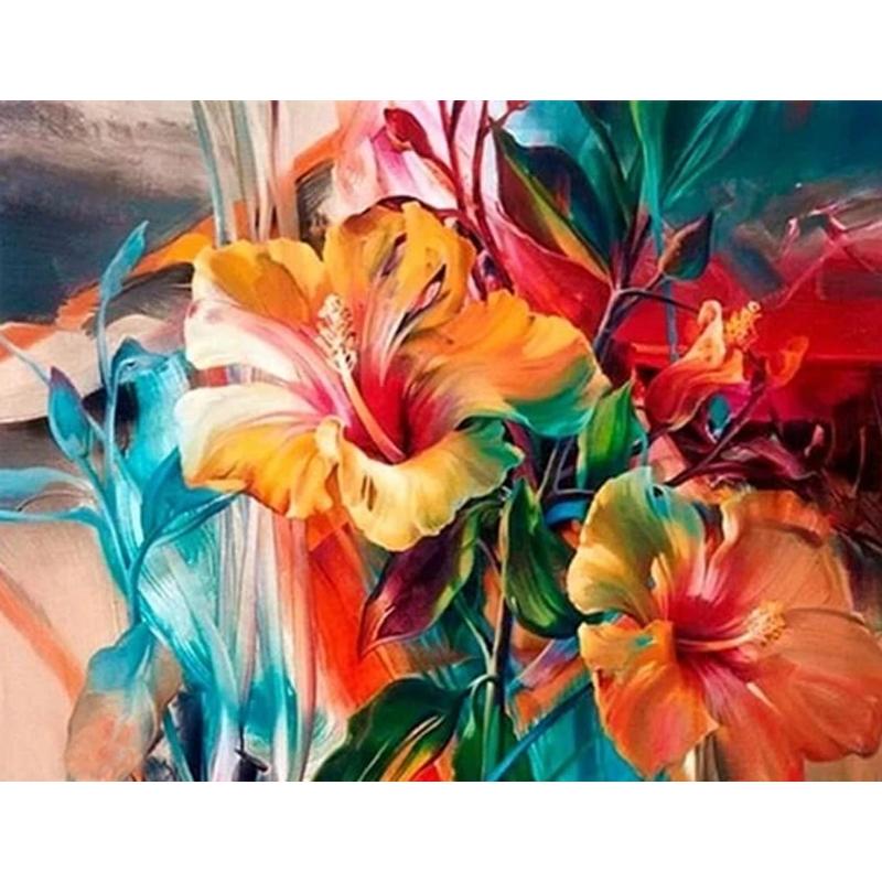 GATYZTORY 40x50cm Frame Painting By Numbers For Adults Color Flower Oil Picture HandPainted Diy On Canvas Home Wall Art