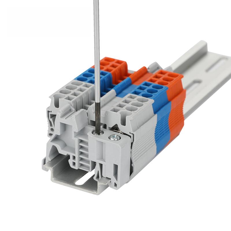 New 30/20/10PCS UK 2.5 Terminal Block UK2.5B Screw Connection Connect Strip 2.5B Cable Electrical Din Rail Wire Connector Tools