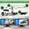 GreenYi 10.36 Inch 4 Channel Touch Screen Truck Bus Bluetooth MP5 DVR Recording Monitor With AHD 1080P Reverse Backup Camera
