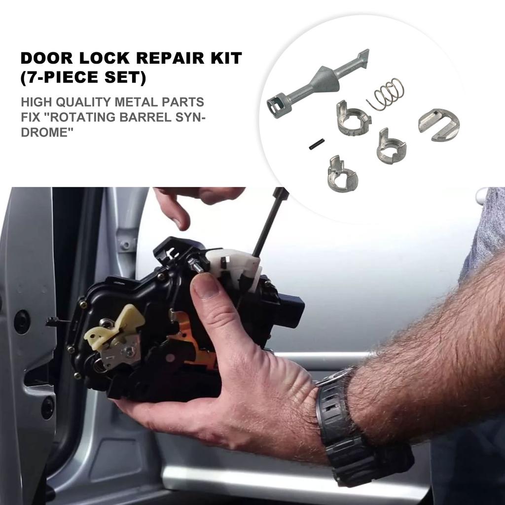 7 Piece Set Car Front Back Door Lock Cylinder Repair Kit Replacement Parts For E81 E82 E87 E88 Auto Replacement Accessories