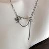 Thai Silver Texture Tassel Heart 925 Sterling Silver Jewelry Retro Love Angel Clavicle Chain Exquisite Necklaces TYB351