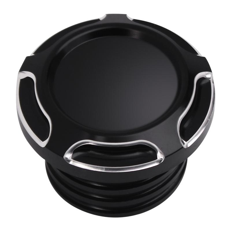 Motorcycle CNC Aluminium Black Gas Cap Fuel Oil Tank Cover For Harley Sportster XL 883 1200 Dyna Softail Touring Road King
