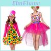 Clown Cosplay Costume For Adults With Polyester Fabric Perfect For Themed Parties And Performances