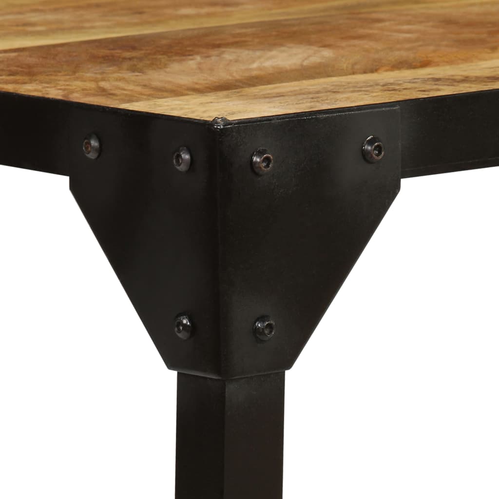 Vidaxl Stolik Kawowy, Surowe Drewno Mango I Stal, 110 Cm