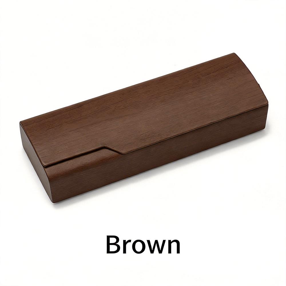 

Optical Frame Storage High Quality Wooden Glasses Case Flip Top Eyewear Box Lightweight Anti-Pressure Glasses Box For Reading коричневый