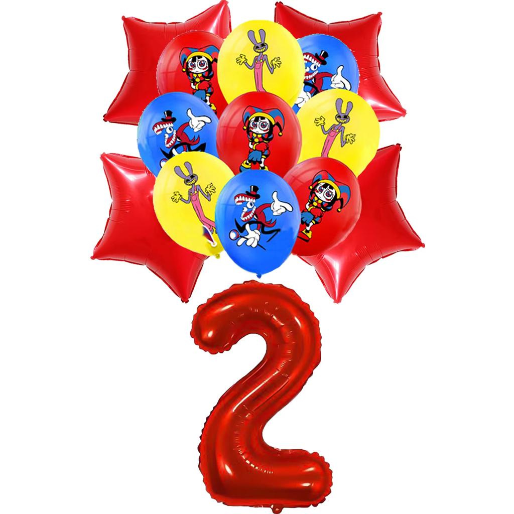 Amazing Tableware Birthday Party Decoration Digitaled Circus Balloon Banner Cake Topper Party Supplies Baby Shower Decor Gifts